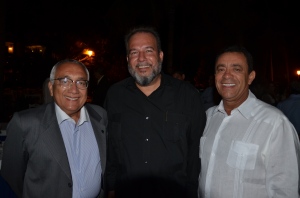 Roberto Silva com os ministros, Gastão e Manuel Marrero